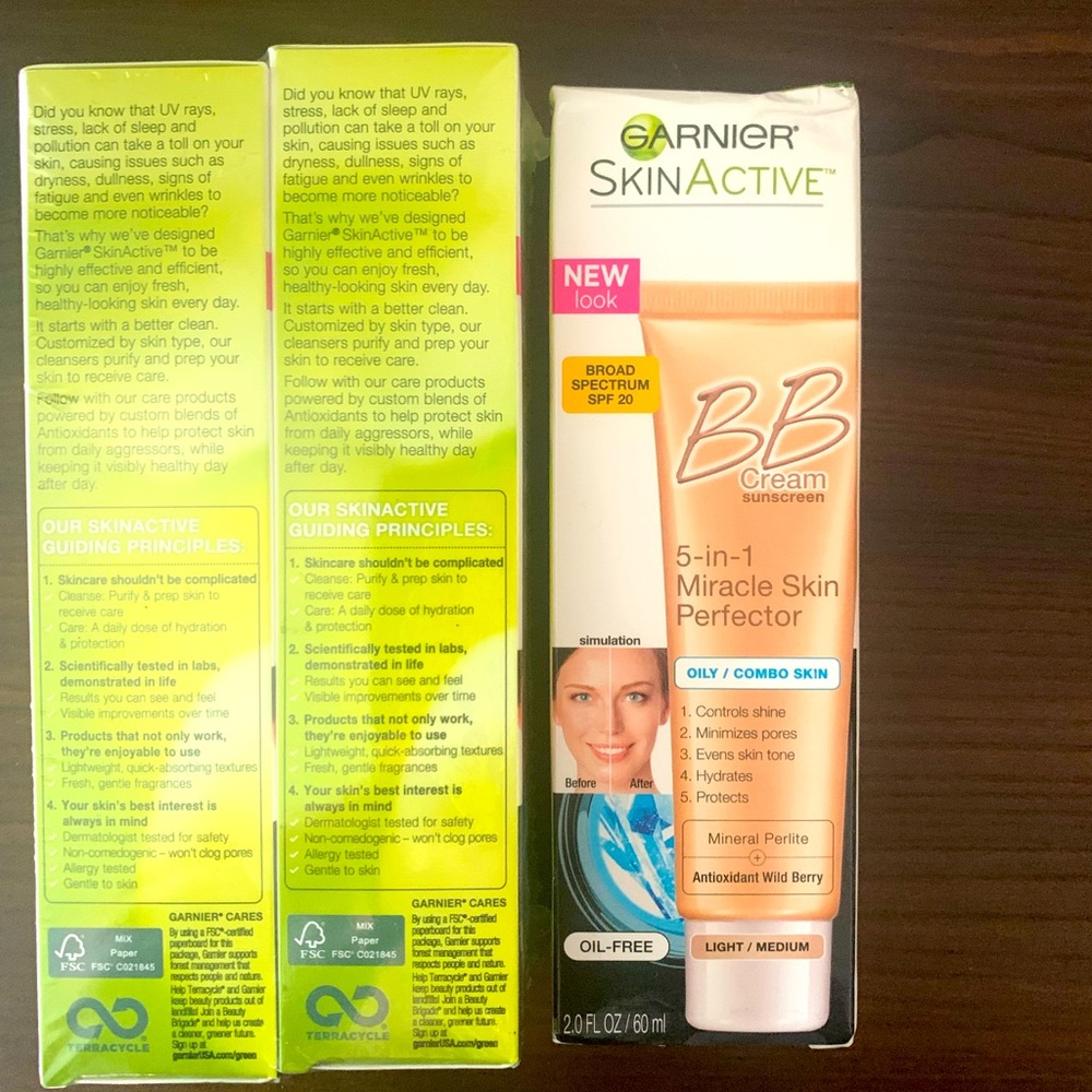 Garnier BB Cream 3 packs unopened